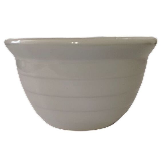 Monmouth Pottery Beehive Bowl 6" Gray Mixing Nesting Maple Leaf Vintage USA Farm - Picture 9 of 15